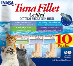 Inaba Tuna Fillet Grilled Variety Pack Cat Treats - Assorted - .52 Oz - 10 Pack