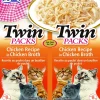 Inaba Twin Packs In Flavored Broth Cat Treats - Chicken - 1.4 Oz - 2 Pack - 6 Pack