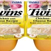 Inaba Twins Side Dish for Cats Cat Treats - Chicken and Cheese - 1.23 Oz - 2 Pack - 6 Pack