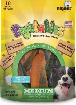 Indigenous Pet Products Medium Mixed Dental Dog Chews - 18 oz (18 ct) Bag