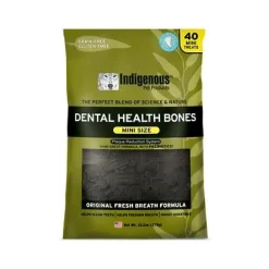 Indigenous Pet Products Original Fresh Breath Dog Dental Care - 13.2 oz (40 ct) Bag