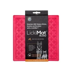 Innovative Pet Lickimat Classic Buddy Slow Feeding Mat for Cats and Dogs - Pink