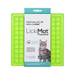 Innovative Pet Lickimat Classic Playdate Slow Feeding Mat for Cats - Green