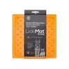 Innovative Pet Lickimat Classic Buddy Slow Feeding Mat for Cats and Dogs - Orange