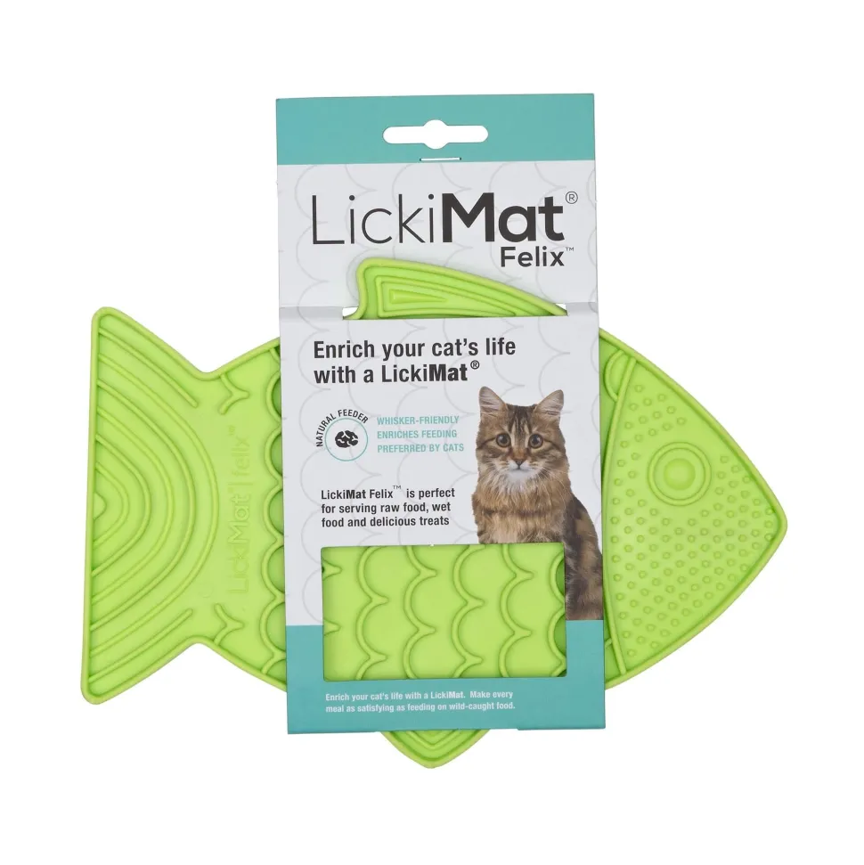 Innovative Pet Lickimat Felix Slow Feeding Mat for Cats - Green