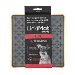 Innovative Pet Lickimat Tuff Buddy Durable Slow Feeding Mat for Dogs - Orange