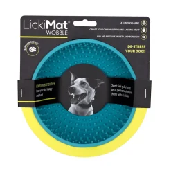 Innovative Pet Lickimat Wobble Slow Feeding Rubber Cat and Dog Bowl - Turquise
