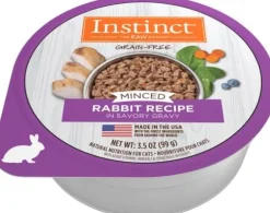 Instinct Adult Grain Free Minced Recipe with Real Rabbit Natural Cat food Cups