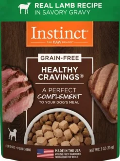 Instinct Healthy Cravings Grain-Free Lamb Wet Dog Food Pouch - 3 Oz - Case of 24