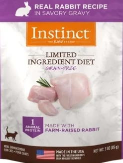 Instinct Limited Ingredient Diet Grain Free Rabbit Recipe Wet Cat Food Topper Pouches