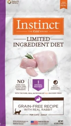 Instinct Limited Ingredient Diet Adult Grain Free Recipe with Real Rabbit Natural Dry Cat Food