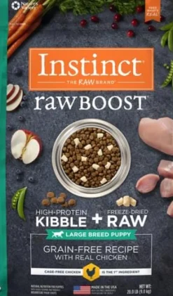 Instinct Raw Boost Grain Free Large Breed Puppy Chicken Meal Formula Dry Dog Food
