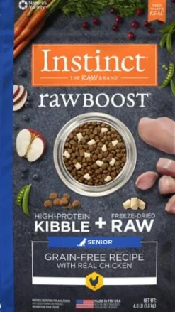 Instinct Raw Boost Grain-Free Chicken Senior Dry Dog Food - 4 Lbs