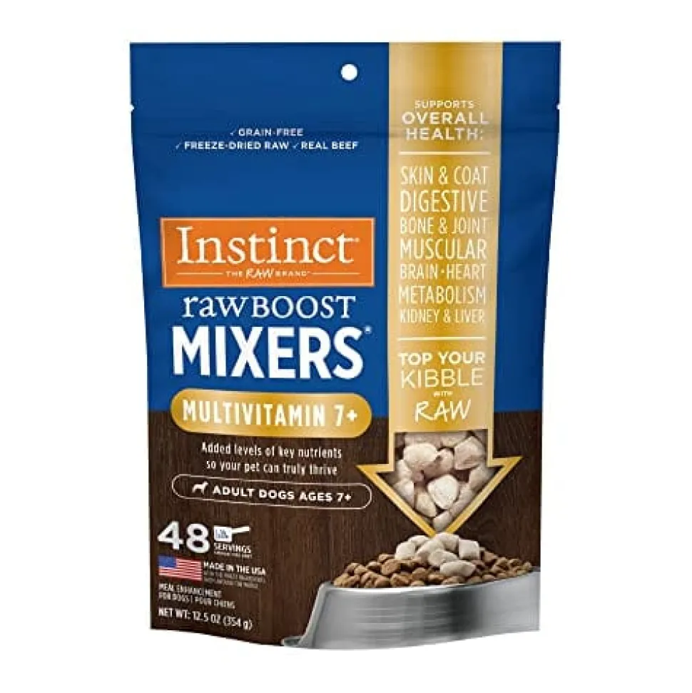 Instinct Raw Boost Mixers Multivitamin Adult 7+ Freeze-Dried Dog Food Toppers - 12.5 Oz