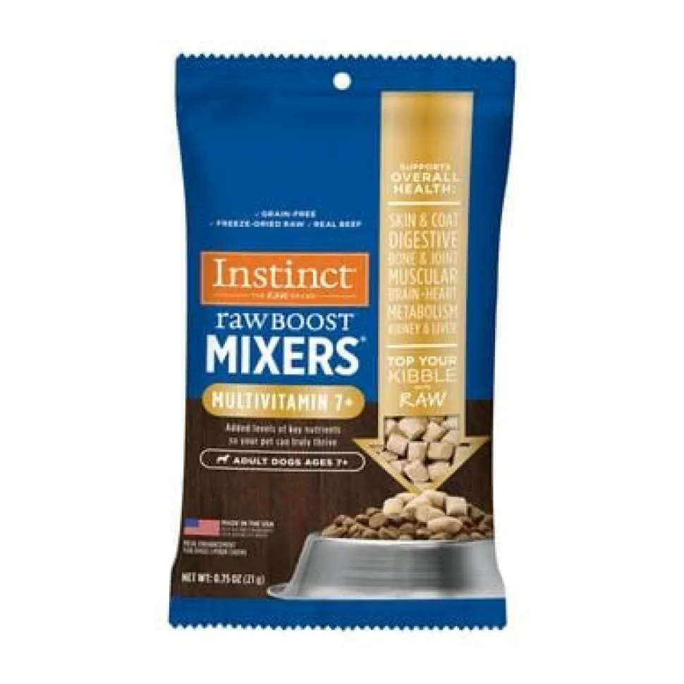 Instinct Raw Boost Mixers Energetic Health Adult 7+ Freeze-Dried Dog Food Toppers - .75 Oz