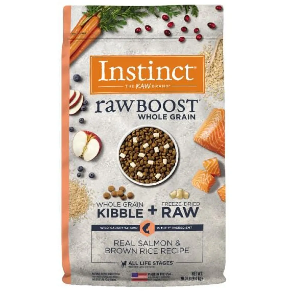 Instinct Raw Boost with Grains Salmon and Brown Rice Dry Dog Food - 20 Lbs