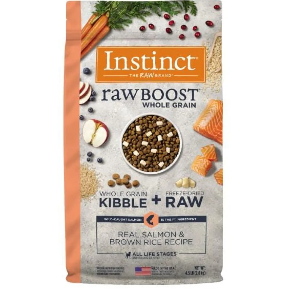 Instinct Raw Boost with Whole Grains Salmon and Brown Rice Dry Dog Food - 4.5 Lbs