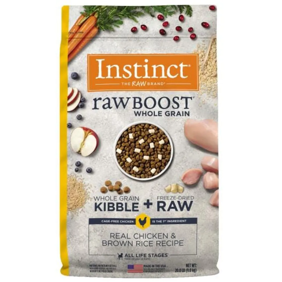 Instinct Raw Boost with Whole Grain Chicken and Brown Rice Dry Dog Food - 20 Lbs