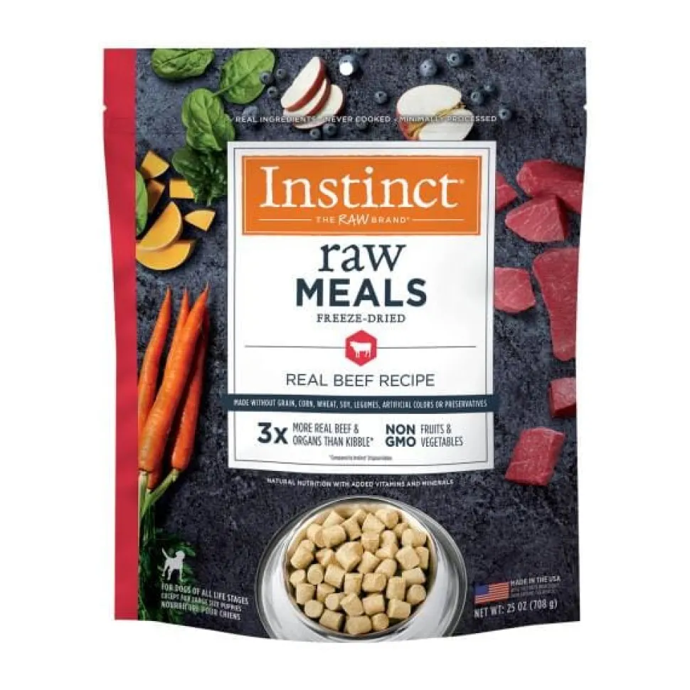 Instinct Raw Meals Grain-Free Beef Freeze-Dried Dog Food - 25 Oz