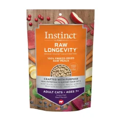 Instint Longevity 100% Freeze-Dried Raw Beef Bites 7+ Adult Cat Food - 9.5 Oz