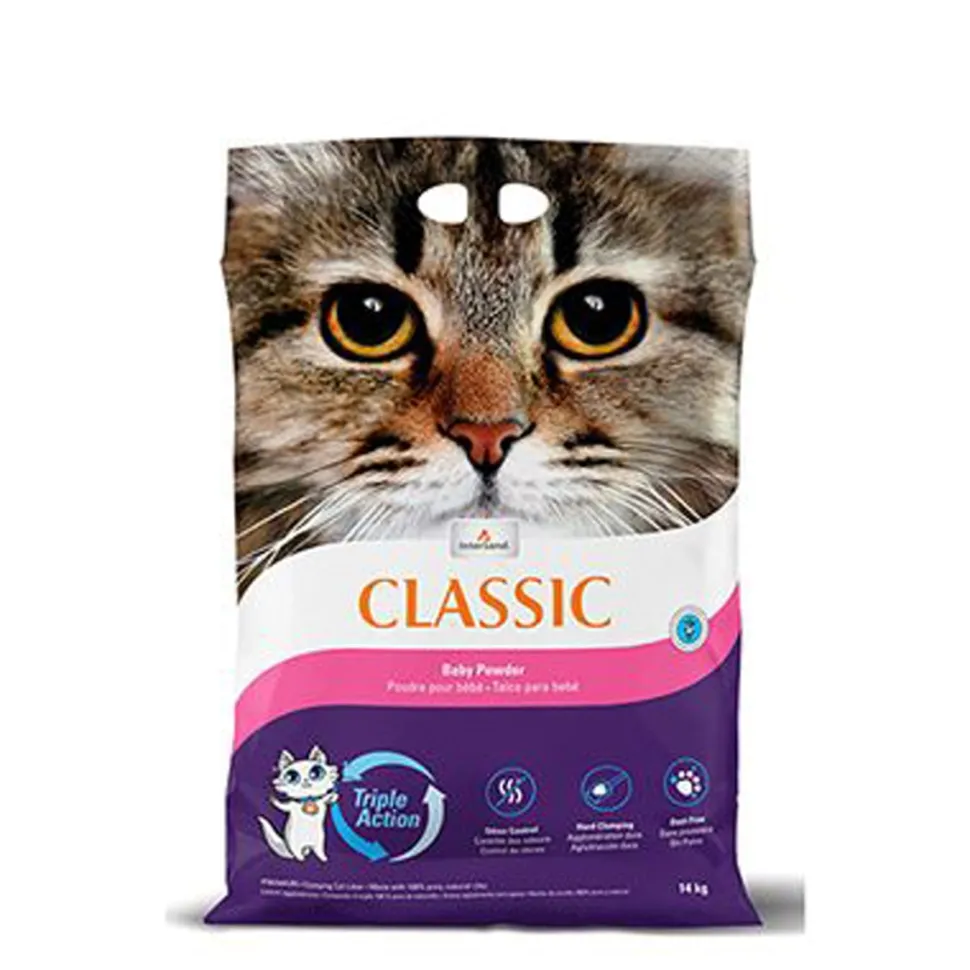 Intersand Classic Premium Clumping Classic #13 Baby Powder Cat Litter - 30 lb Bag (15kg)