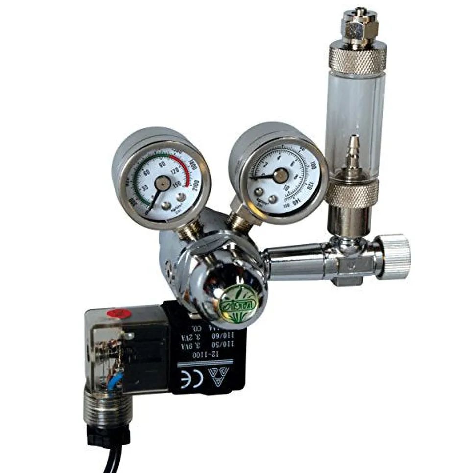 Ista CO2 Controller with Solenoid, Bubble Counter & Check Valve