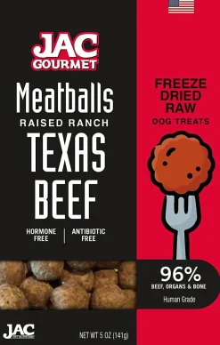 JAC Pet Nutrition Beef Meatballs Freeze-Dried Dog Treats - 5 oz