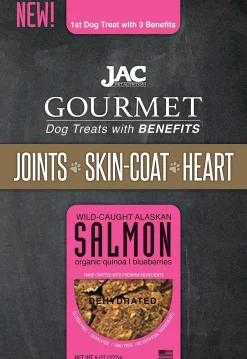JAC Pet Nutrition Joint Skin Coat and Heart Salmon Dehydrated Dog Treats - 8 oz