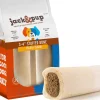 Jack & Pup 3" - 4" White Bone Filled with Bully Stick Dog Natural Chews - 20 pc Bag - Case of 1