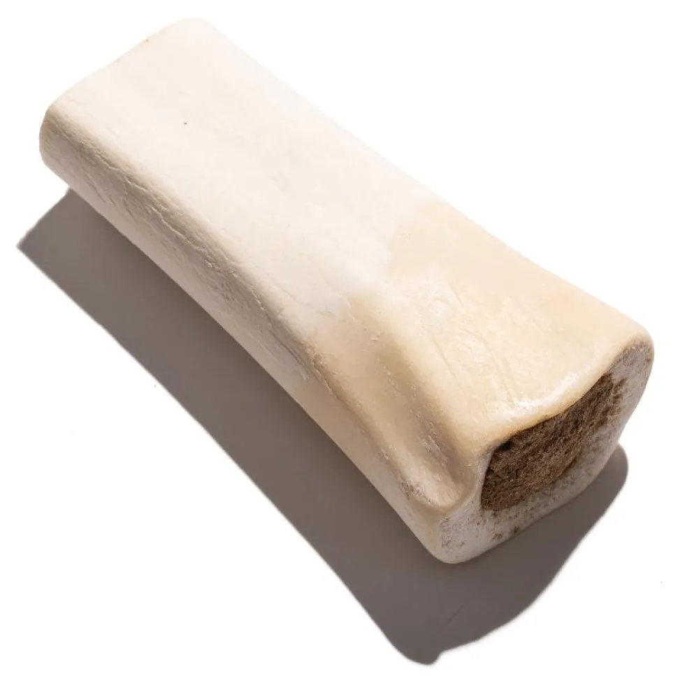 Jack & Pup 5" - 6" White Bone Filled with Bacon & Cheese Dog Natural Chews - 2 pc Bag