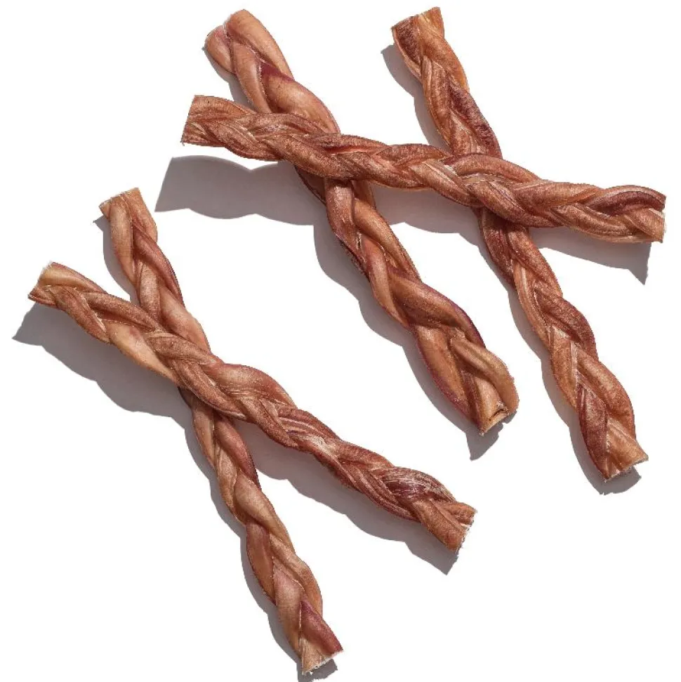 Jack & Pup Displays 12" Tripe Twist Dog Bully Sticks - 25 ct