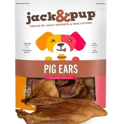 Jack & Pup Pig Ears Dog Natural Chews - 50 ct Bag