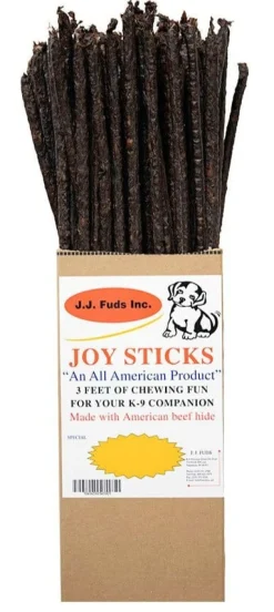 JJ Fuds Beef Joy Sticks Natural Dog Jerky Treats - 80 Count