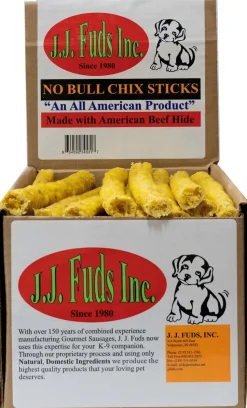 J.J. Fuds No Bull Display Natural Dog Chews - Chicken - 12 In