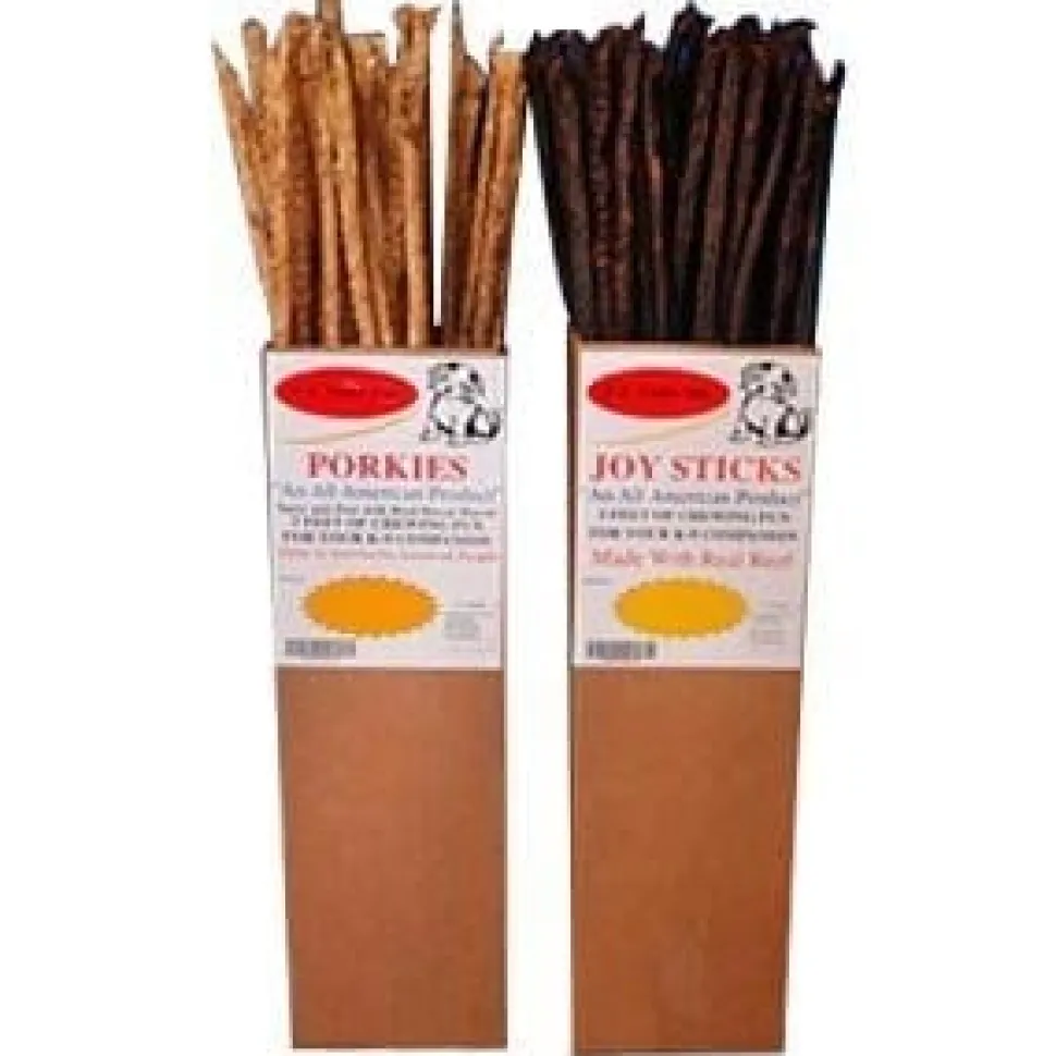 JJ Fuds Porkies Joy Sticks Natural Dog Jerky Treats - 80 Count