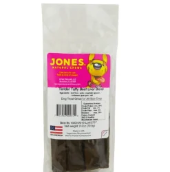 Jones Natural Chews Dollar Tender Taffy Beef Liver Natural Dog Chews - 2 Pack - 80 Count