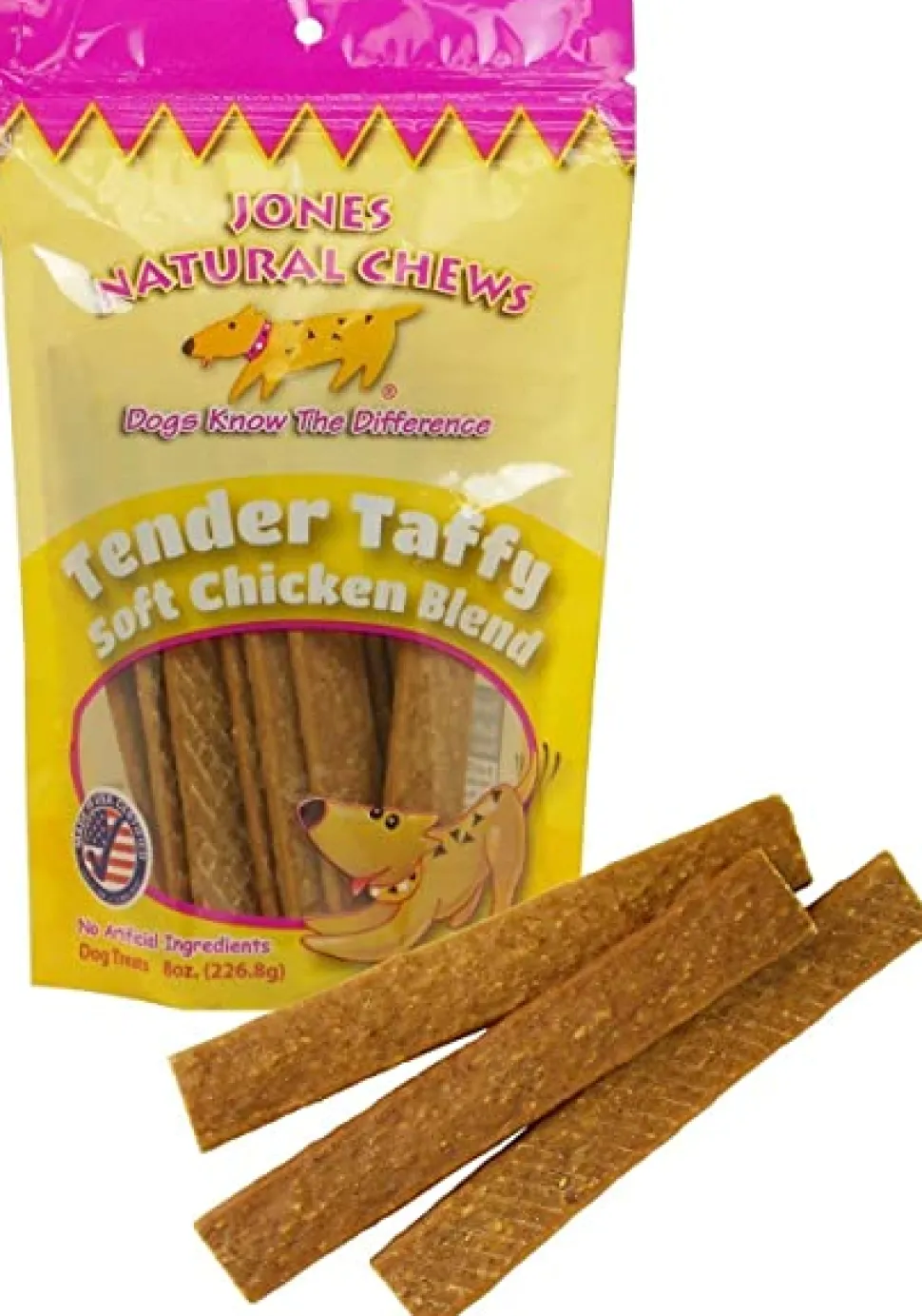 Jones Natural Chews Dollar Tender Taffy Chicken Natural Dog Chews - 2 Pack - 80 Count