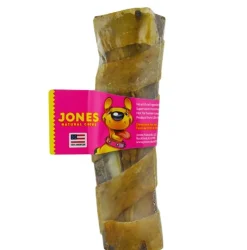 Jones Natural Chews Medium Beef Rib Rolls in Pork Skins Natural Dog Chews - 7-8 Inch - 15 Count