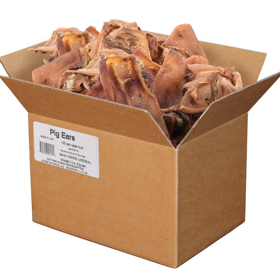 Jones Natural Chews Premium Bulk Pig Ears Natural Dog Chews - 100 Count