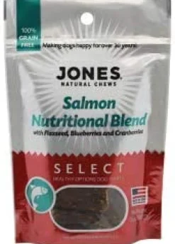 Jones Natural Chews Salmon Nutritional Blend with Berries and Seeds Natural Dog Treats - 3.5 oz