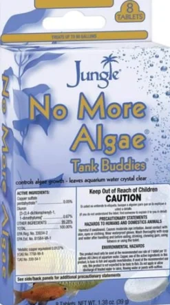 Jungle Labs Tank Buddies No More Algae Remover Tablets - 8 Tablets
