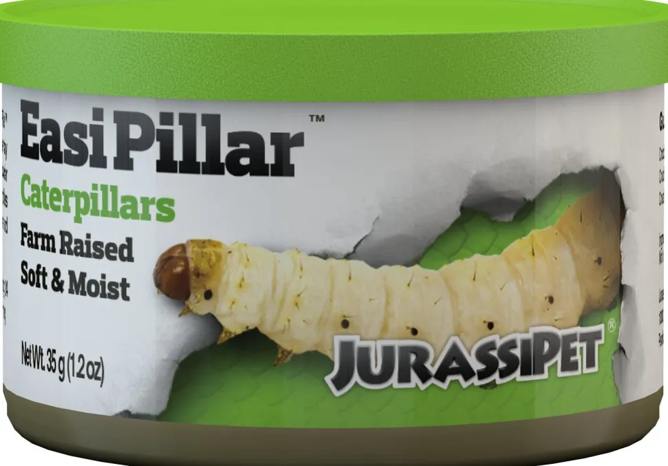Jurrasipet Jurassidiet Easi-Pillar Caterpillar Soft Reptile Treats and Food - 1.2 Oz