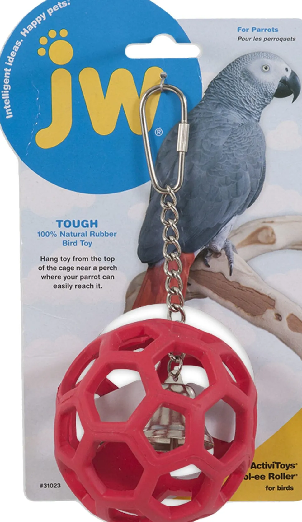JW Pet Activitoys Hol-Ee Roller Rubber Bird Toy