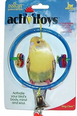 JW Pet Activitoys Ring Clear Plastic Bird Toy