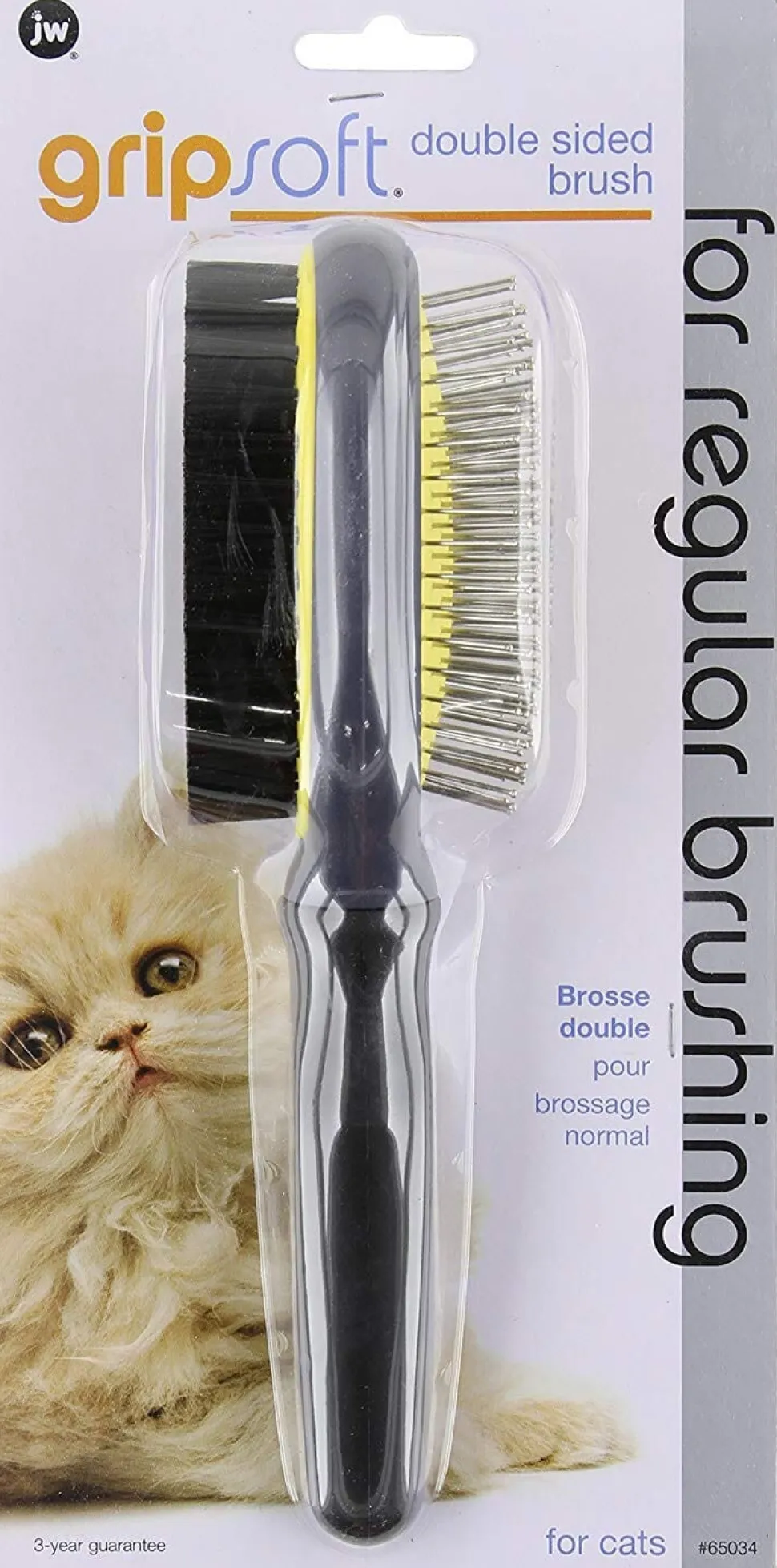 JW Pet GripSoft Double Sided Grooming Cat Brush