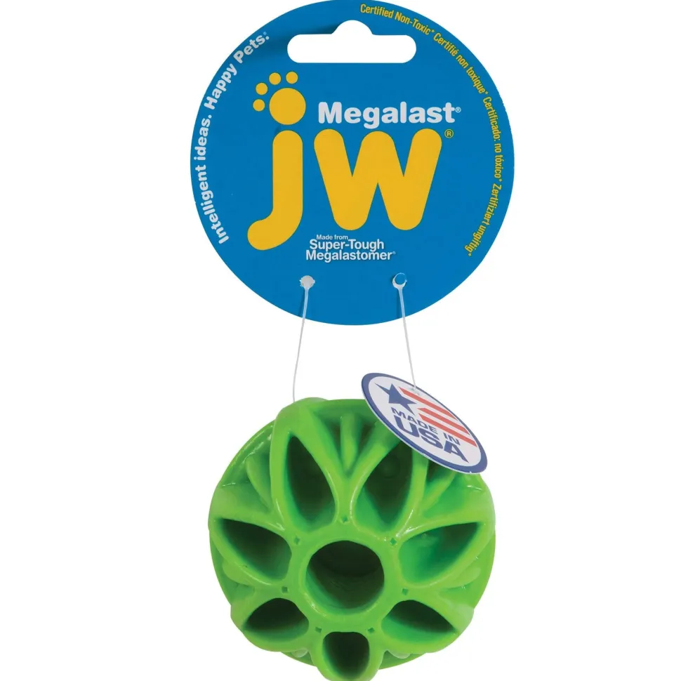 JW Pet Megalast Ball Rubberized Dog Toy - Assorted - Medium