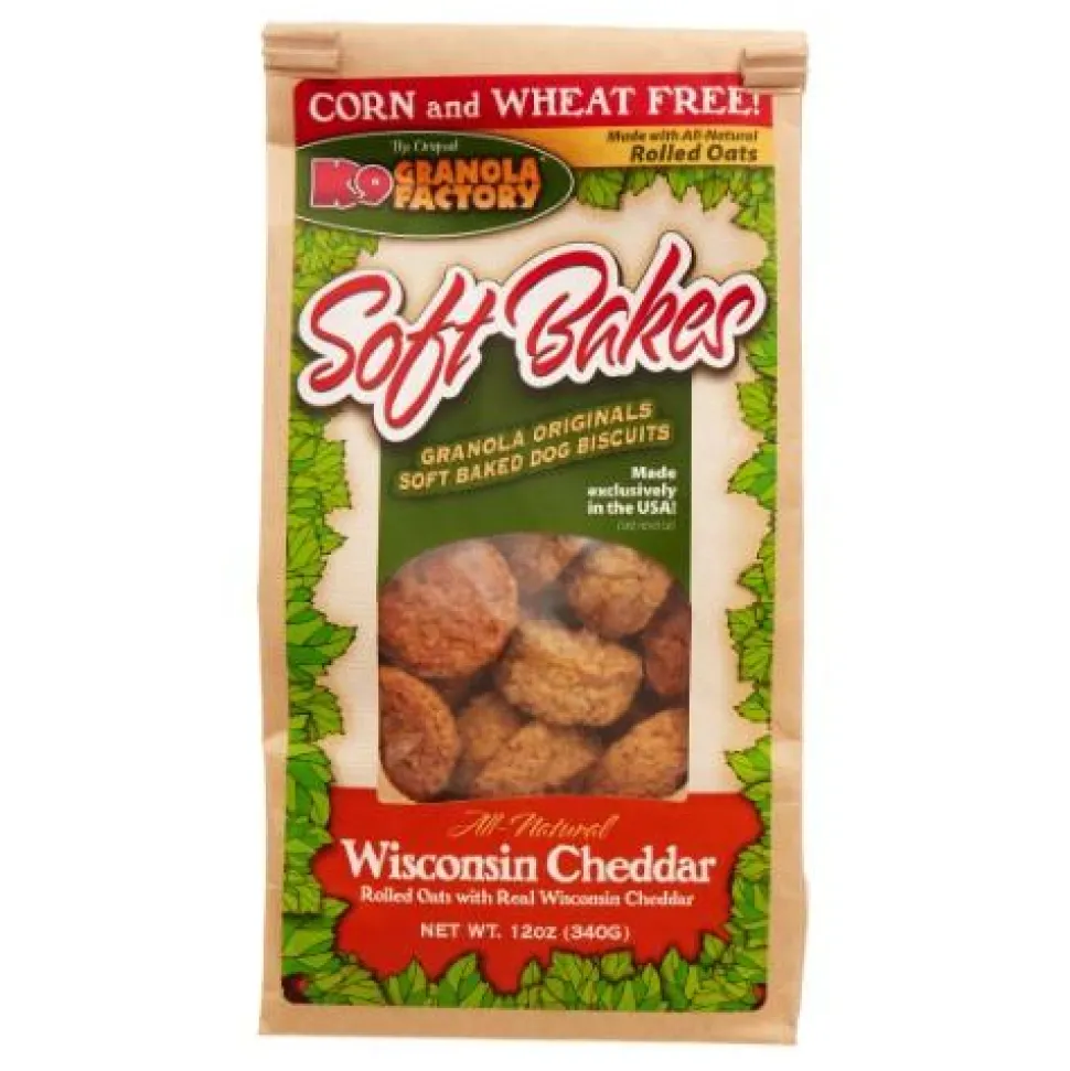 K9 Granola Granola Soft Bakes Wisconsin Cheddar Crunchy Dog Treats - 12oz