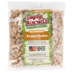 K9 Granola Simply Biscuits Peanut Butter - Small Crunchy Dog Treats - 1lb