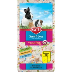 Kaytee Clean & Cozy Confetti Bedding White Paper Bedding with Colored Confetti Paper - 24.6 l