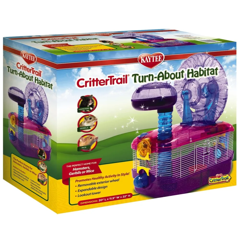 Kaytee CritterTrail Dazzle Turn-About Habitat - 20 in X 11.5 in X 22 in